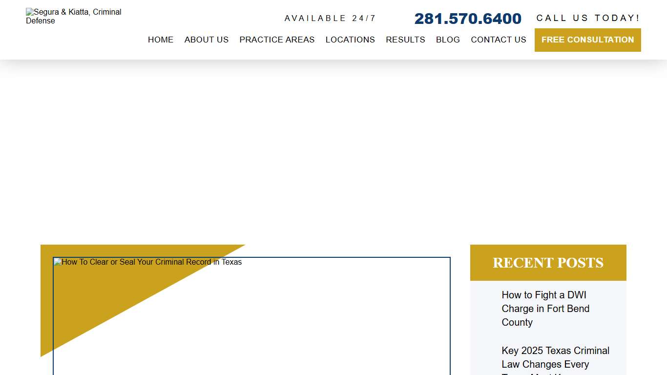 How To Clear or Seal Your Criminal Record in Texas (2026)